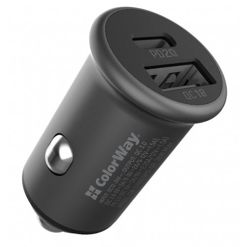 

ColorWay USB + USB Type-C 38W (CW-CHA029PD-GR) Grey