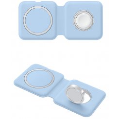 Бездротовий зарядний пристрій ColorWay MagSafe Duo Charger 15W for iPhone (CW-CHW32Q-BL) Blue
