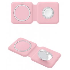 Беспроводное зарядное устройство ColorWay MagSafe Duo Charger 15W for iPhone (CW-CHW32Q-P) Pink