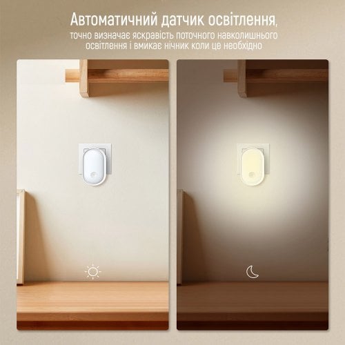 Купити Світлодіодний світильник ColorWay Nightlight (CW-NL08-W) White - ціна в Києві, Львові, Вінниці, Хмельницькому, Франківську, Україні | інтернет-магазин TELEMART.UA фото