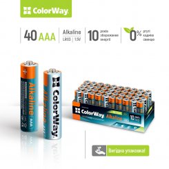 Батарейки ColorWay AAA Alkaline Power 40шт (CW-BALR03-40CB)