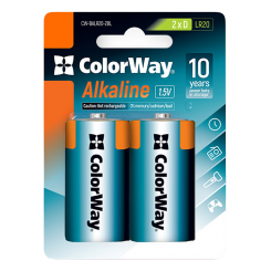 Батарейки ColorWay D/LR20 Alkaline Power 2шт (CW-BALR20-2BL)