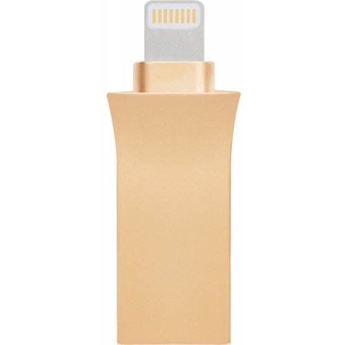 Купити Накопичувач Transcend JetDrive Go 500 32GB Gold USB 3.1/Lightning (TS32GJDG500G) - ціна в Києві, Львові, Вінниці, Хмельницькому, Франківську, Україні | інтернет-магазин TELEMART.UA фото