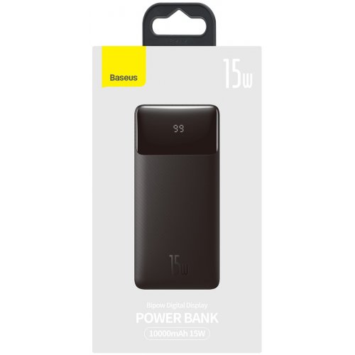 Купити Powerbank Baseus Bipow 10000mAh 15W (PPDML-I01) Black - ціна в Києві, Львові, Вінниці, Хмельницькому, Франківську, Україні | інтернет-магазин TELEMART.UA фото