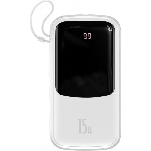 Купити Powerbank Baseus Qpow Display 20000mAh 15W (PPQD-G02) White - ціна в Києві, Львові, Вінниці, Хмельницькому, Франківську, Україні | інтернет-магазин TELEMART.UA фото