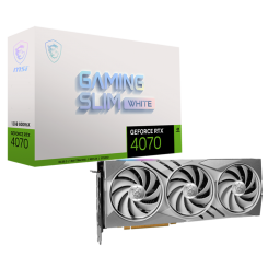 Видеокарта MSI GeForce RTX 4070 GAMING SLIM WHITE 12288MB (RTX 4070 GAMING SLIM WHITE 12G)