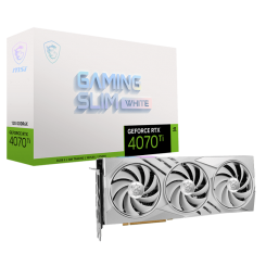 Видеокарта MSI GeForce RTX 4070 Ti GAMING SLIM WHITE 12288MB (RTX 4070 Ti GAMING SLIM WHITE 12G)