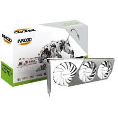 Видеокарта Inno3D GeForce RTX 4070 Ti X3 OC White 12288MB (N407T3-126XX-186148W)