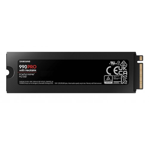 Фото SSD-диск Samsung 990 PRO V-NAND 3-bit MLC 2TB M.2 with Heatsink (2280 PCI-E) NVMe 2.0 (MZ-V9P2T0GW)