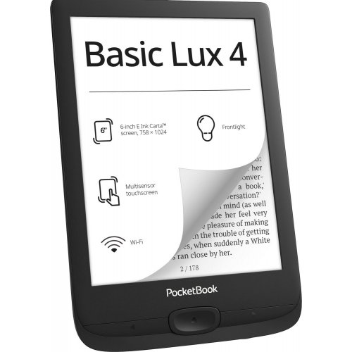 Купить Электронная книга PocketBook 618 Basic Lux 4 (PB618-P-CIS) Black - цена в Харькове, Киеве, Днепре, Одессе
в интернет-магазине Telemart фото