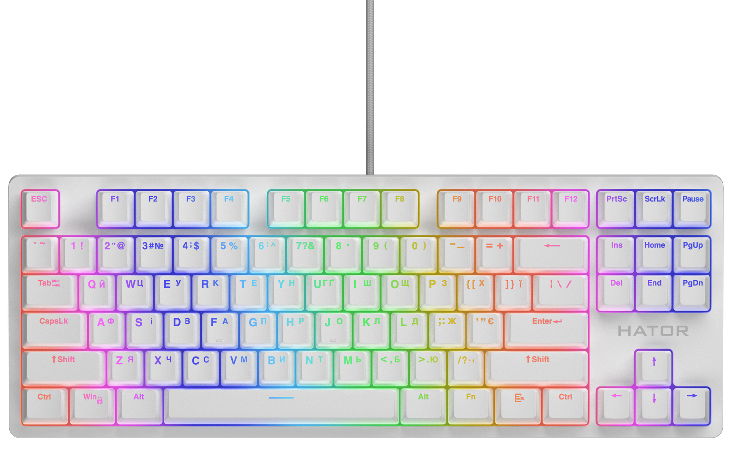Купити Клавіатура HATOR Rockfall 2 TKL Mecha Orange (HTK-721) White ...