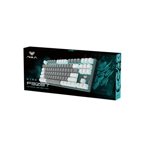 Photo Keyboard AULA F3287 Mechanical KRGD blue (6948391240688) White/Grey