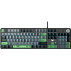 Клавіатура AULA F2088 PRO Mechanical KRGD blue plus 9 Green keys (6948391234892) Black/Gray
