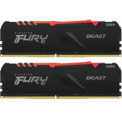 ОЗП Kingston DDR4 32GB (2x16GB) 3200Mhz FURY Beast RGB Black (KF432C16BBA/16-SP)