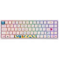 Клавіатура AKKO 3068B Doraemon Rainbow RGB CS Jelly Pink (6925758617383) White