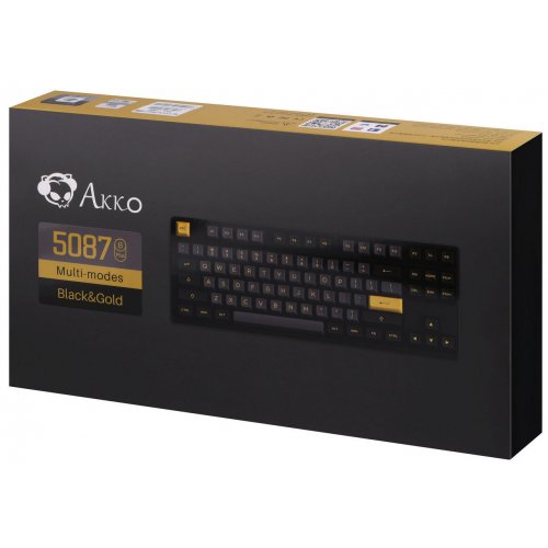 Photo Keyboard AKKO 5087B Plus RGB V3 Cream Yellow Hot-Swap (6925758624206) Black/Gold