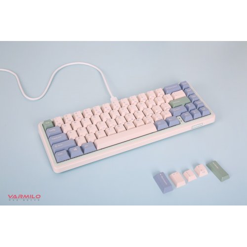 Фото Клавиатура Varmilo Minilo VXT67 Eucalyptus RGB Gateron G Pro 2.0 Yellow Hot-Swap (A42A046E2A5A01A039) Pink