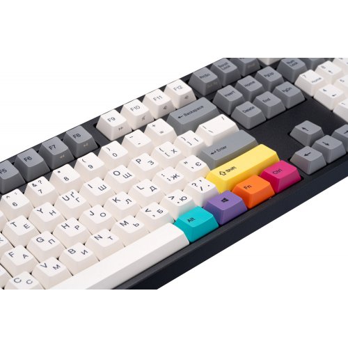 Купити Клавіатура Varmilo VEA108 CMYK White Led Cherry Mx Red (A26A024D4A3A17A007) Black - ціна в Києві, Львові, Вінниці, Хмельницькому, Франківську, Україні | інтернет-магазин TELEMART.UA фото
