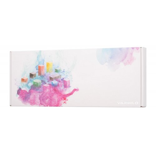 Купити Клавіатура Varmilo VEA108 CMYK White Led Cherry Mx Red (A26A024D4A3A17A007) Black - ціна в Києві, Львові, Вінниці, Хмельницькому, Франківську, Україні | інтернет-магазин TELEMART.UA фото