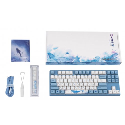 Купить Клавиатура Varmilo VEA87 Sea Melody White Led Cherry Mx Red (A23A038D4A3A17A033) Blue - цена в Харькове, Киеве, Днепре, Одессе
в интернет-магазине Telemart фото