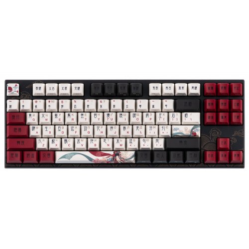 Купити Клавіатура Varmilo VEM87 Beijing Opera White Led EC V2 Sakura (A33A028A9A3A17A025) Black - ціна в Києві, Львові, Вінниці, Хмельницькому, Франківську, Україні | інтернет-магазин TELEMART.UA фото