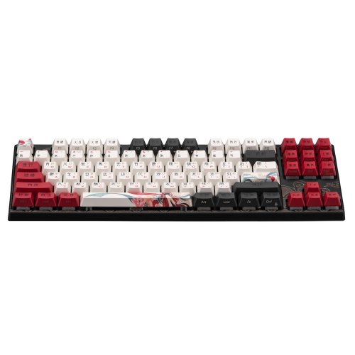 Купити Клавіатура Varmilo VEM87 Beijing Opera White Led EC V2 Sakura (A33A028A9A3A17A025) Black - ціна в Києві, Львові, Вінниці, Хмельницькому, Франківську, Україні | інтернет-магазин TELEMART.UA фото