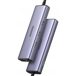 USB-хаб Ugreen CM512 USB Type-C 6 in 1 (15598) Grey