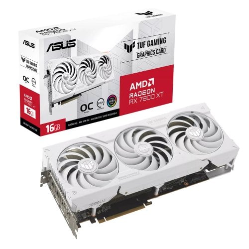 Продать Видеокарта Asus Radeon RX 7800 XT TUF Gaming OC White 16384MB (TUF-RX7800XT-O16G-WHITE-GAMING) по Trade-In интернет-магазине Телемарт - Киев, Днепр, Украина фото