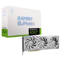 Видеокарта MSI GeForce RTX 4060 Ti GAMING SLIM WHITE 8192MB (RTX 4060 Ti GAMING SLIM WHITE 8G)