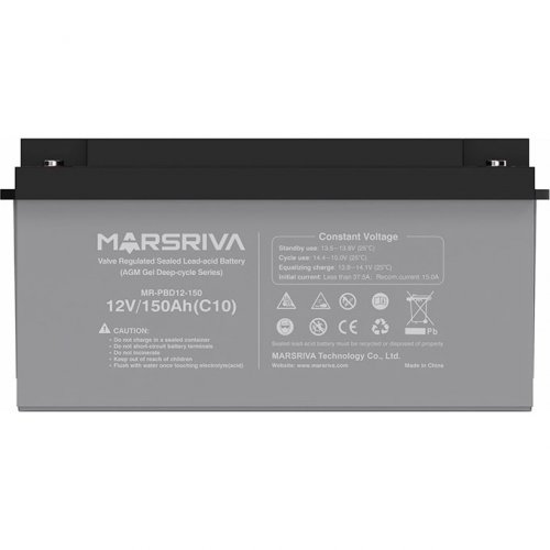 Купить Аккумуляторная батарея Marsriva 12V 150Ah (MR-PBD12-150) - цена в Харькове, Киеве, Днепре, Одессе
в интернет-магазине Telemart фото