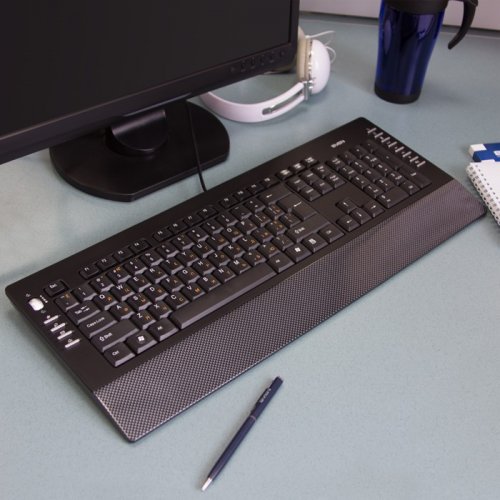 Купить Клавиатура SVEN Comfort 4200 USB Сarbon - цена в Харькове, Киеве, Днепре, Одессе
в интернет-магазине Telemart фото