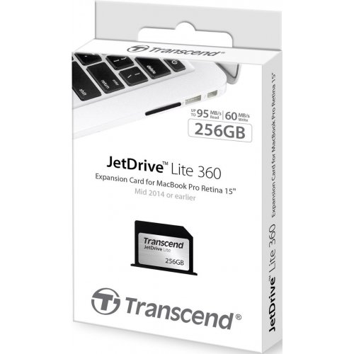 Купити Transcend JetDrive Lite 360 256Gb (TS256GJDL360) - ціна в Києві, Львові, Вінниці, Хмельницькому, Франківську, Україні | інтернет-магазин TELEMART.UA фото