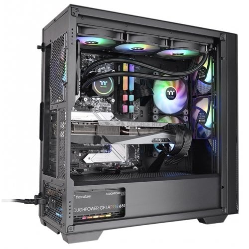 Photo Thermaltake Divider 370 ARGB Tempered Glass without PSU (CA-1S4-00M1WN-00) Black