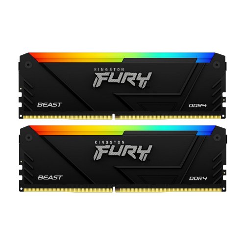 Продати ОЗП Kingston DDR4 32GB (2x16GB) 2666Mhz FURY Beast RGB Black (KF426C16BB12AK2/32) за Trade-In у інтернет-магазині Телемарт - Київ, Дніпро, Україна фото
