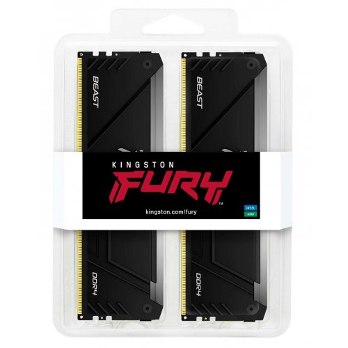 Продати ОЗП Kingston DDR4 32GB (2x16GB) 2666Mhz FURY Beast RGB Black (KF426C16BB12AK2/32) за Trade-In у інтернет-магазині Телемарт - Київ, Дніпро, Україна фото