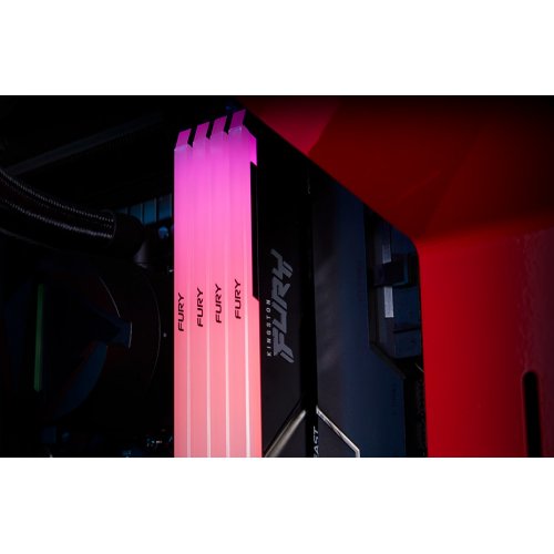 Продати ОЗП Kingston DDR4 32GB (2x16GB) 2666Mhz FURY Beast RGB Black (KF426C16BB12AK2/32) за Trade-In у інтернет-магазині Телемарт - Київ, Дніпро, Україна фото