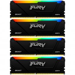 ОЗП Kingston DDR4 32GB (4x8GB) 3200Mhz FURY Beast RGB Black (KF432C16BB2AK4/32)