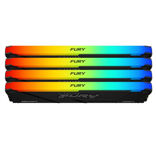 Продати ОЗП Kingston DDR4 128GB (4x32GB) 3200Mhz FURY Beast RGB Black (KF432C16BB2AK4/128) за Trade-In у інтернет-магазині Телемарт - Київ, Дніпро, Україна фото