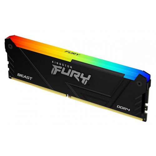 ОЗП Kingston DDR4 8GB 3733Mhz FURY Beast RGB Black (KF437C19BB2A/8) купити з перевіркою сумісності: огляд, характеристики, ціна у Києві, Львові, Вінниці, Хмельницькому, Івано-Франківську, Україні | інтернет-магазин TELEMART.UA фото