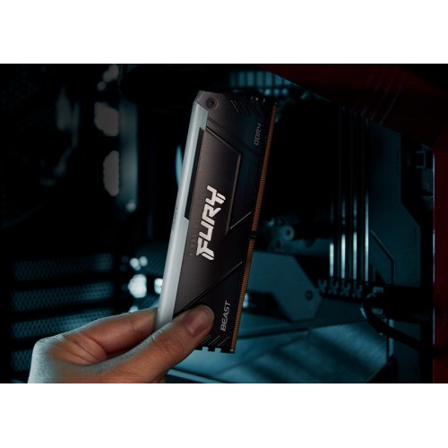 Купить ОЗУ Kingston DDR4 16GB 3733Mhz FURY Beast RGB Black (KF437C19BB12A/16) с проверкой совместимости: обзор, характеристики, цена в Киеве, Днепре, Одессе, Харькове, Украине | интернет-магазин TELEMART.UA фото
