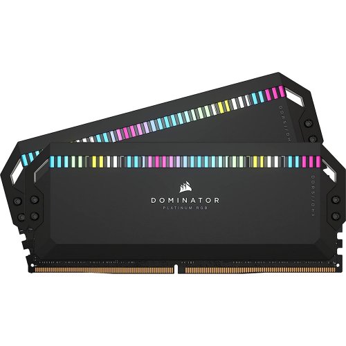 Photo RAM Corsair DDR5 32GB (2x16GB) 6000Mhz Dominator Platinum RGB Black (CMT32GX5M2B6000C30)