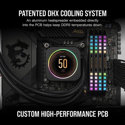 Фото ОЗУ Corsair DDR5 32GB (2x16GB) 6000Mhz Dominator Platinum RGB Black (CMT32GX5M2B6000C30)