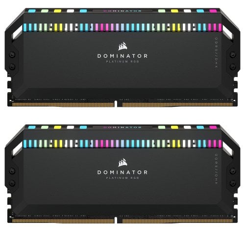 Photo RAM Corsair DDR5 32GB (2x16GB) 6000Mhz Dominator Platinum RGB Black (CMT32GX5M2E6000C36)