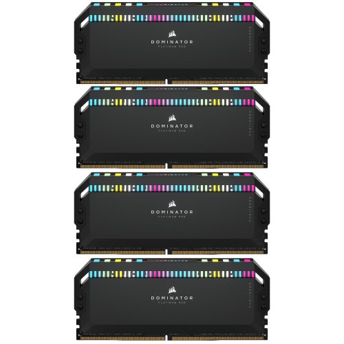Фото ОЗУ Corsair DDR5 64GB (4x16GB) 6200Mhz Dominator Platinum RGB Black (CMT64GX5M4B6200C32)