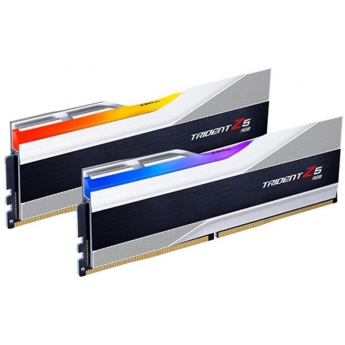 Фото ОЗУ G.Skill DDR5 64GB (2x32GB) 6000Mhz Trident Z5 RGB Silver (F5-6000J3636F32GX2-TZ5RW)