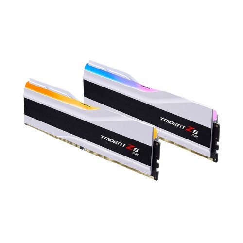 ОЗП G.Skill DDR5 96GB (2x48GB) 6400Mhz Trident Z5 RGB Silver (F5-6400J3239F48GX2-TZ5RW) купити в Україні: Київ, Львів, Хмельницький, Тернопіль | Перевірка сумісності, низька ціна, відгуки, характеристики від TELEMART фото