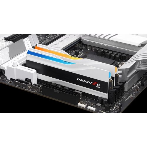 ОЗП G.Skill DDR5 96GB (2x48GB) 6400Mhz Trident Z5 RGB Silver (F5-6400J3239F48GX2-TZ5RW) купити в Україні: Київ, Львів, Хмельницький, Тернопіль | Перевірка сумісності, низька ціна, відгуки, характеристики від TELEMART фото