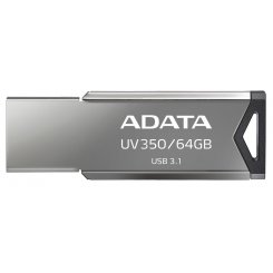 Накопичувач ADATA UV350 64GB USB 3.1 (AUV350-64G-RBK) Metallic