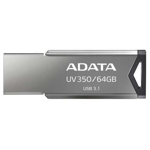 Купить Накопитель ADATA UV350 64GB USB 3.1 (AUV350-64G-RBK) Metallic - цена в Харькове, Киеве, Днепре, Одессе
в интернет-магазине Telemart фото