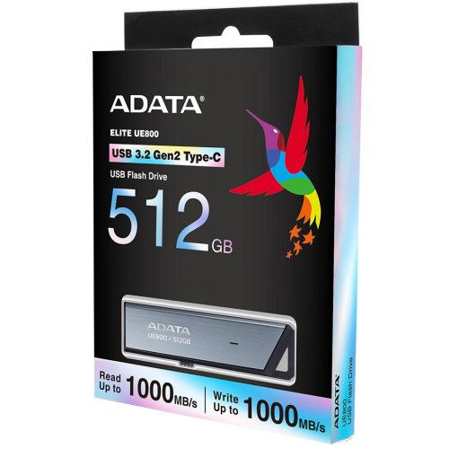 Купить Накопитель ADATA Elite UE800 512GB USB Type-C (AELI-UE800-512G-CSG) Silver - цена в Харькове, Киеве, Днепре, Одессе
в интернет-магазине Telemart фото